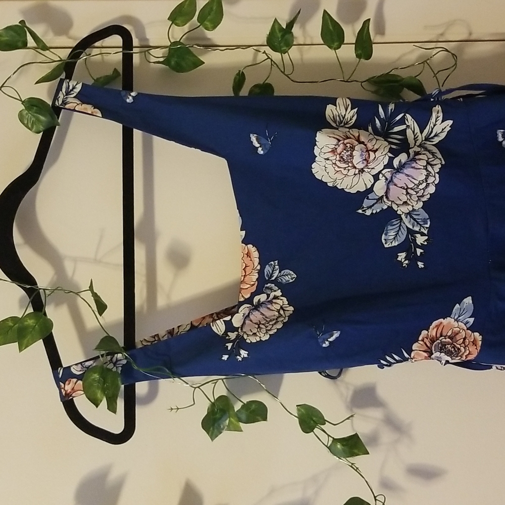 Floral Summer Dress with Adjustable Side Ties